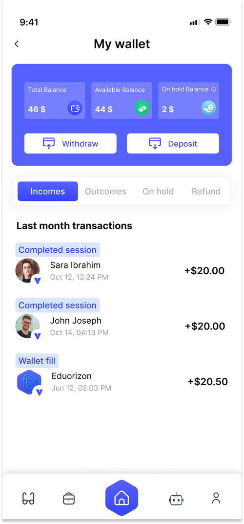 Eduorizon application screen